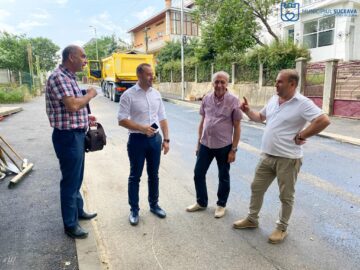 Un tronson de 1.570 de metri pătrați din strada Mihai Eminescu din municipiul Suceava a fost reabilitat
