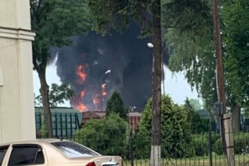 Incendiu vagoane cisterna cu benzina