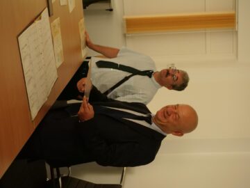 Dirigintele Mihail Ciocoiu și Sorin Moțpan, organizatorul întâlnirii