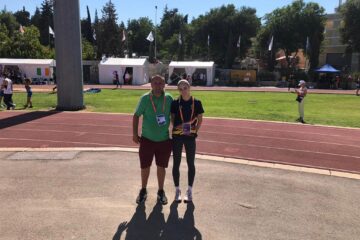Antrenorul Cristian Prâsneac și atleta Claudia Ionela Costiuc