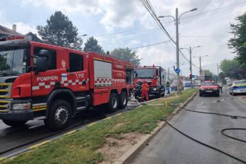 Incendiu în centrul Sucevei, din cauza unei țigări aruncate