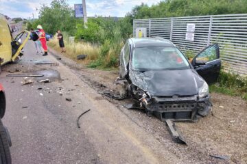 Accident la intrarea în Suceava dinspre Moara, provocat de un șofer beat