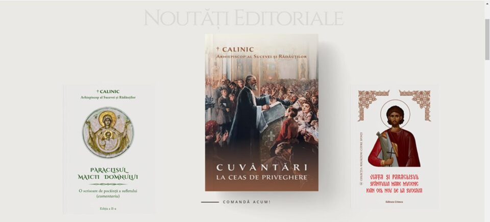 A fost lansat site-ul oficial al Editurii Crimca a Arhiepiscopiei Sucevei și Rădăuților – www.edituracrimca.ro