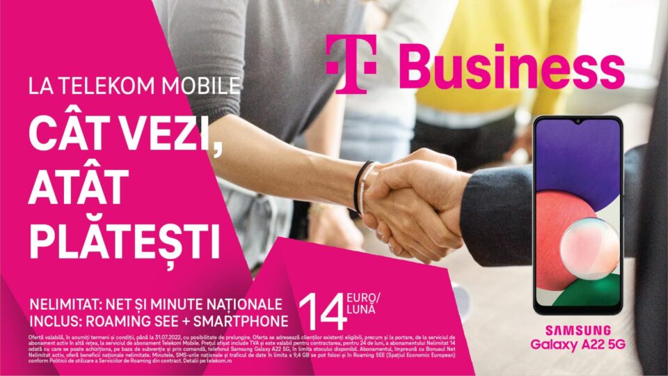 La Telekom Mobile, CÂT VEZI, ATÂT PLĂTEȘTI, cu o singură condiție: NELIMITAT se referă doar la beneficii, nu și la preț.
