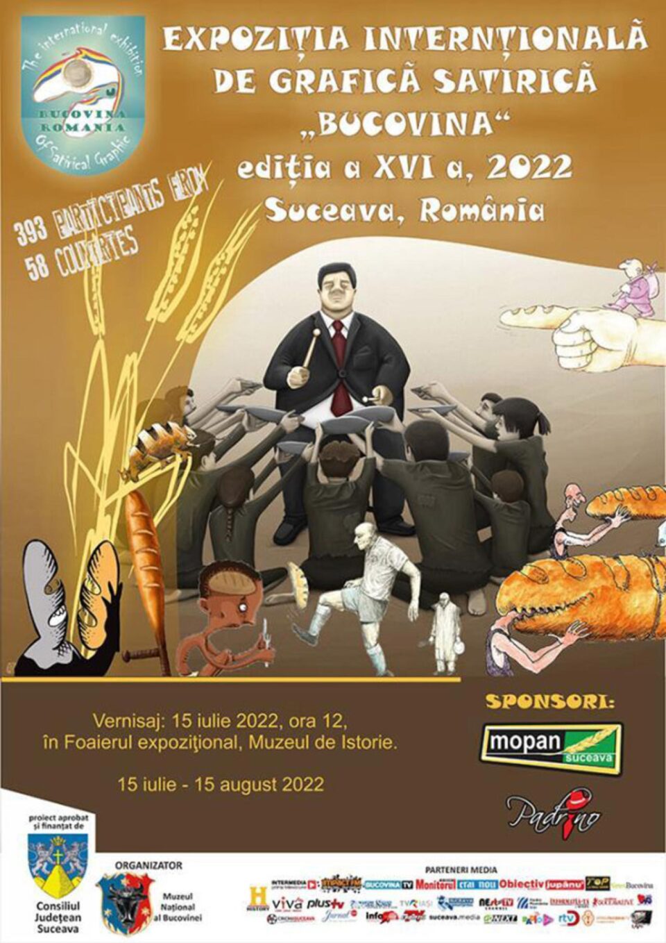 Expoziția de Grafică Satirică „Bucovina”, ediția a XVI-a, vernisată, astăzi, la Muzeul de Istorie Expoziția de Grafică Satirică „Bucovina”, ediția a XVI-a, vernisată, astăzi, la Muzeul de Istorie