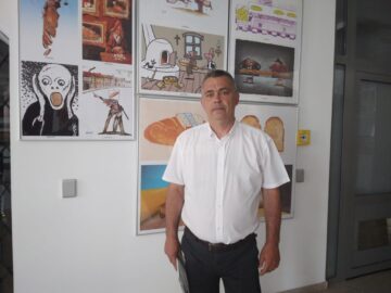 Expoziția Internațională de Grafică Satirică: Premiul „Bucovina”, în valoare de 500 de euro, a fost obținut de Andrea Pecchia, din Italia