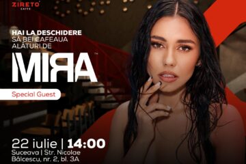 Concert cu Mira, vineri, la inaugurarea noului coffee shop ZIRETO din centrul Sucevei
