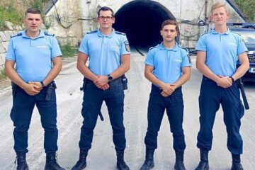 Cei patru elevi jandarmi implicați în misiunea de evacuare de la Salina Praid