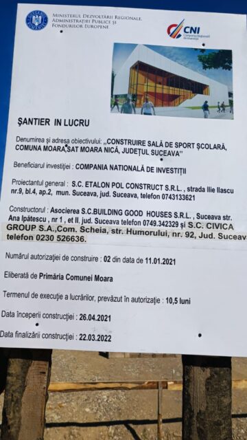 Sala de sport trebuie finalizată în câteva luni