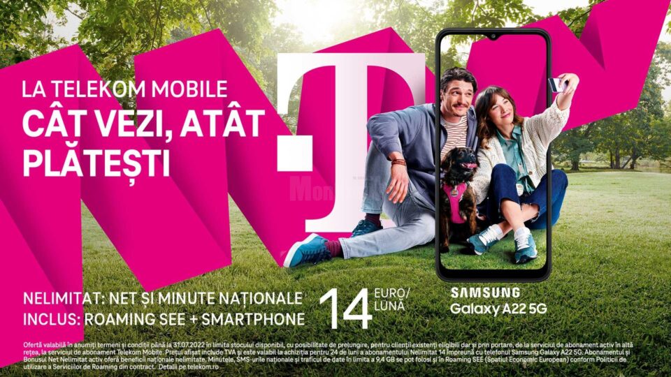 La Telekom Mobile, CÂT VEZI, ATÂT PLĂTEȘTI, cu o singură condiție: NELIMITAT se referă doar la beneficii, nu și la preț.
