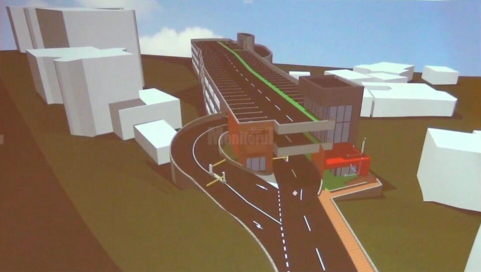 Proiectul parcarii supraterane care va fi realizata în spatele Primăriei Suceava