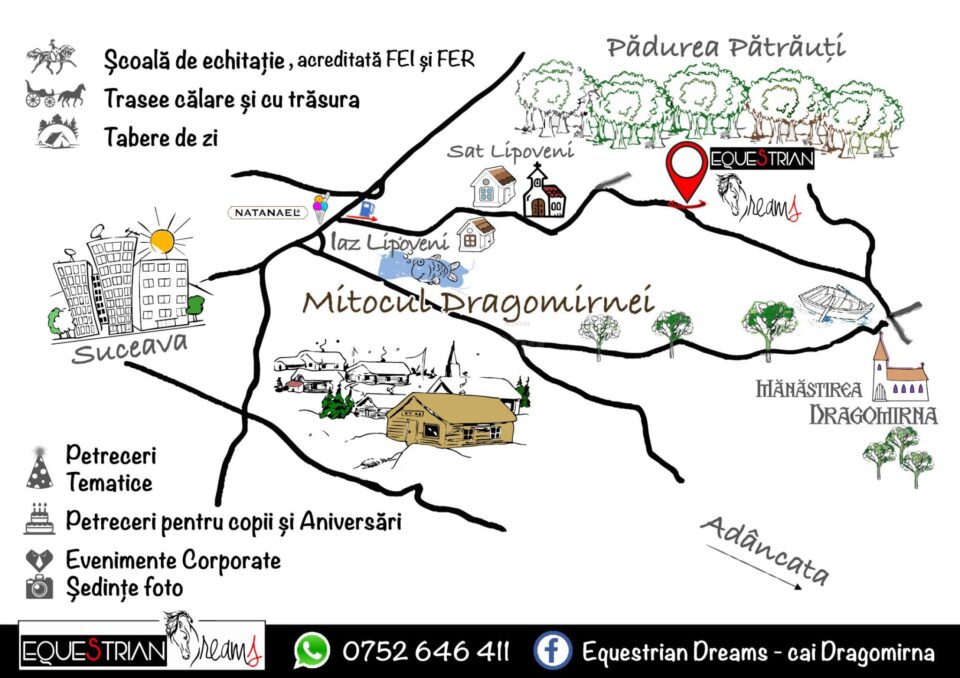 Locatia evenimentului - centrul de echitatie Equestrian Dreams