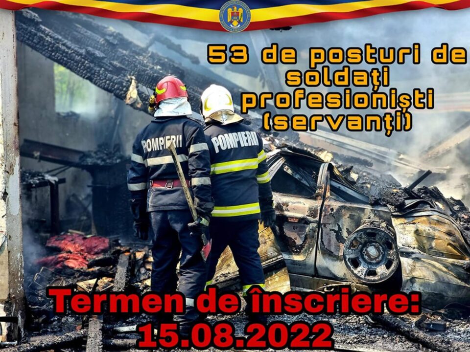 Campanie recrutare pompieri