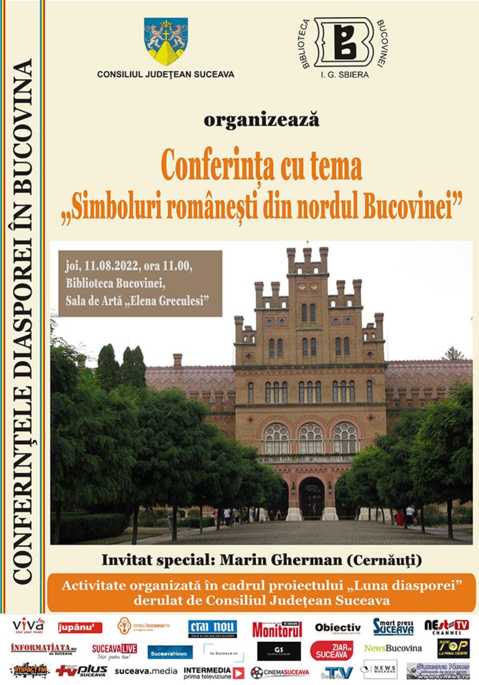 Conferința „Simboluri românești din nordul Bucovinei”, la Biblioteca Bucovinei
