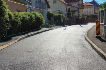 Strada Tudor Vladimirescu, refăcută complet, cu covor asfaltic și la trotuare