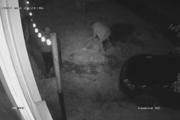 Captura de pe filmul in care femeia este batuta