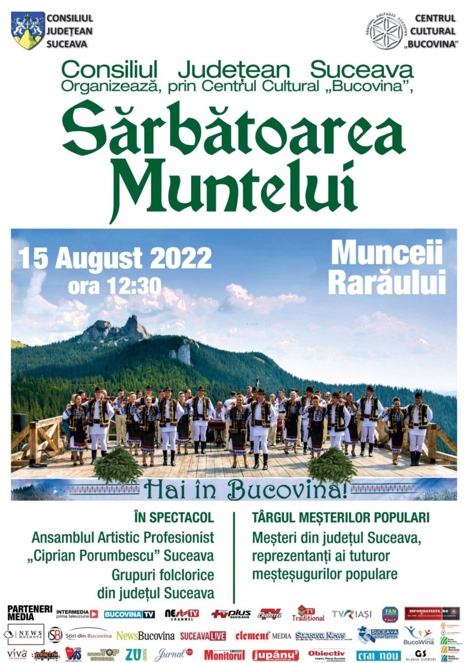 Spectacole de muzică populară pe masivul Rarău la „Sărbătoarea Muntelui”