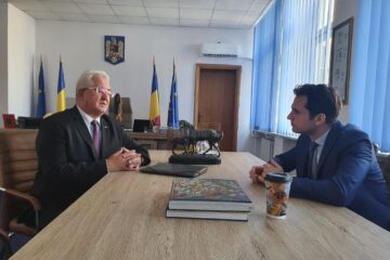 Primarul Ion Lungu cu ministrul Cercetarii, Inovării și Digitalizării, Sebastian Burduja