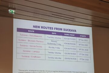 Zboruri spre Paris, Bruxelles, Veneția-Treviso, Larnaca și Eindhoven, de la Suceava, din 15 decembrie