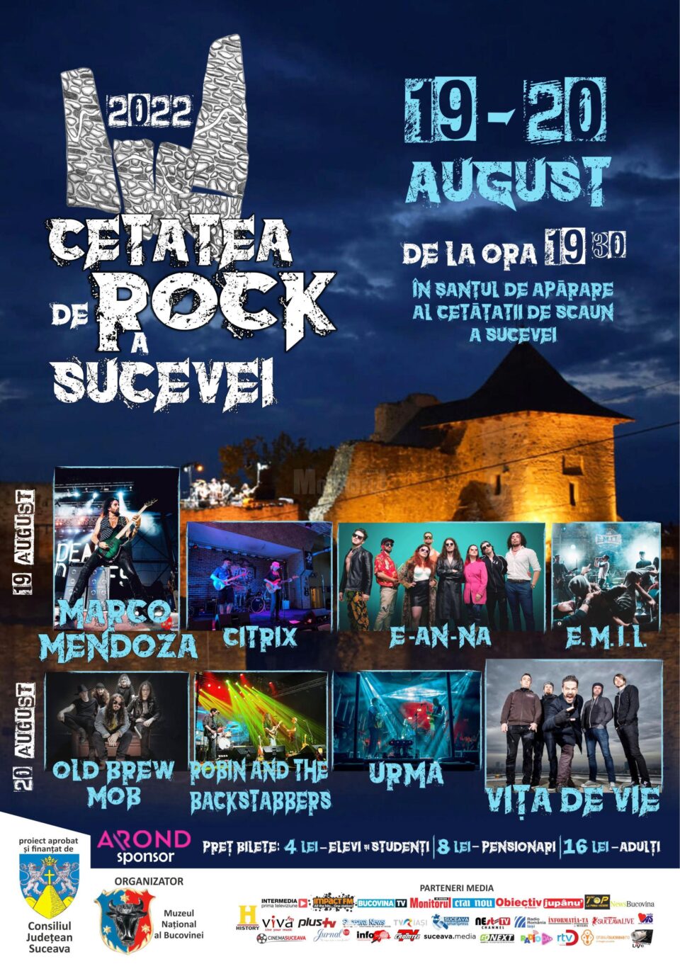 „Cetatea de ROCK a Sucevei”, vineri și sâmbătă, la Cetatea de Scaun