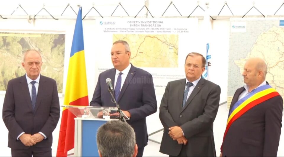 Inaugurarea magistralei de gaz metan Pojorâta - Vatra Dornei