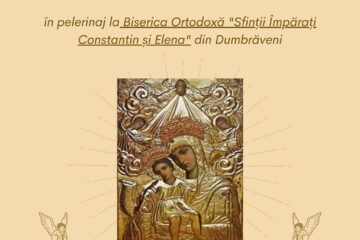 Icoana făcătoare de minuni a Maicii Domnului „Axionița” de la Mănăstirea Hadâmbu, adusă pentru două zile la Dumbrăveni
