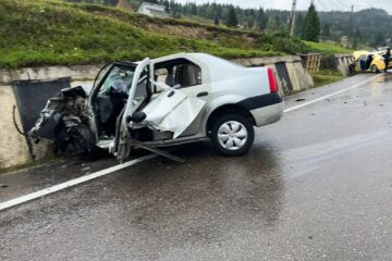 Accidentul din această săptămână, de pe DN 17, la ieșirea din Pasul Mestecăniș spre Iacobeni