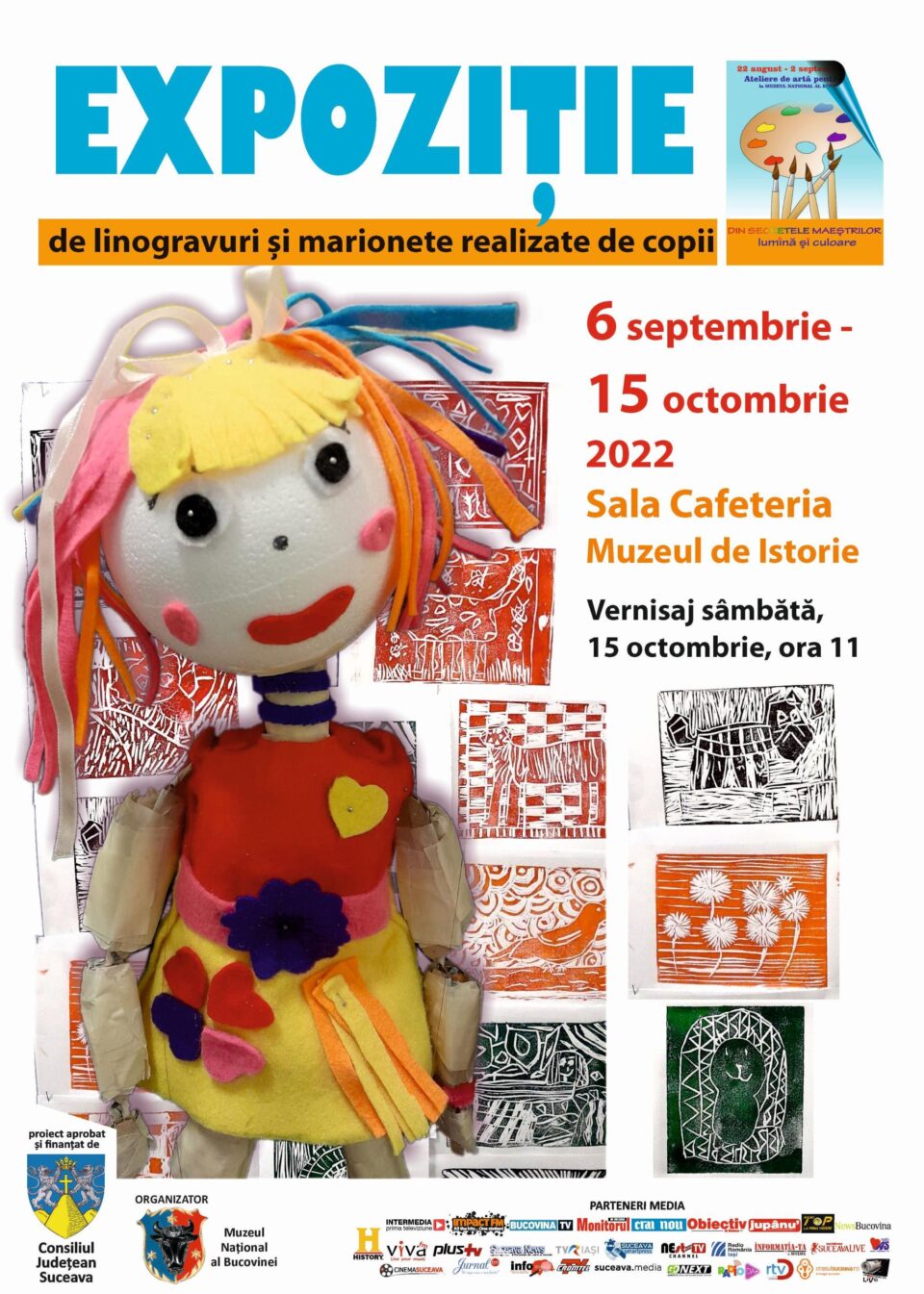 Expoziția Atelierelor de artă pentru copii „Din secretele maeștrilor – lumină și culoare 2022”, la Muzeul de Istorie