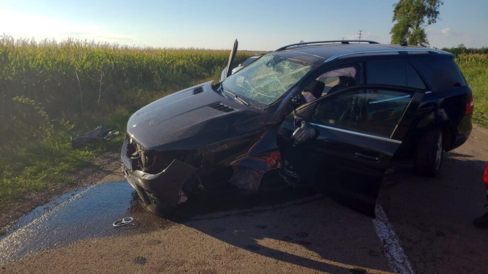 Autoturismul implicat în accidentul dintre Salcea și Verești