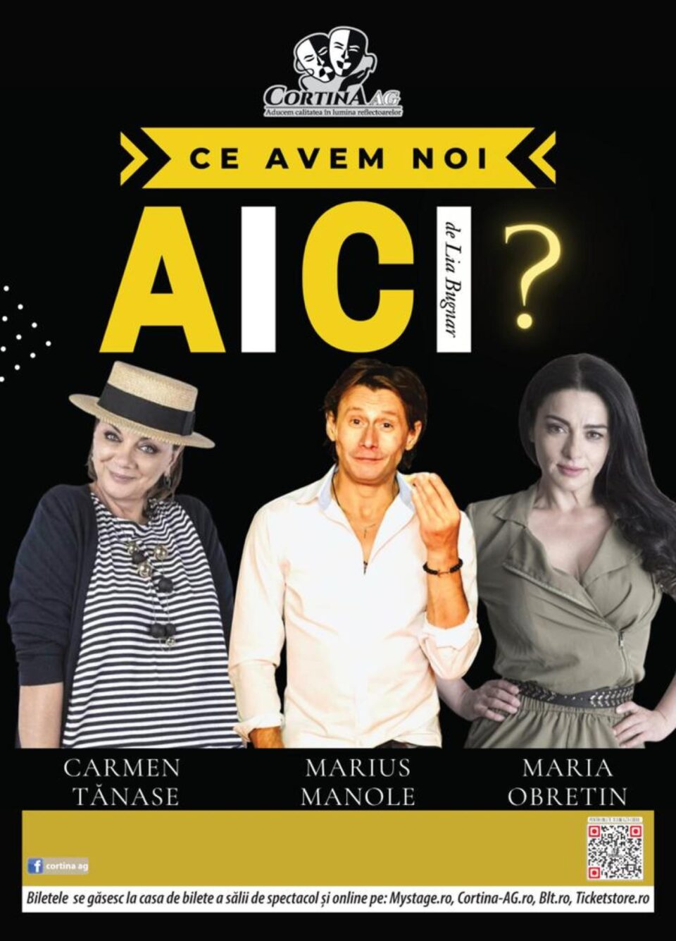 Carmen Tănase, Marius Manole și Maria Obretin pe scena suceveană, în comedia „Ce avem noi aici?” Carmen Tănase, Marius Manole și Maria Obretin pe scena suceveană, în comedia „Ce avem noi aici?”