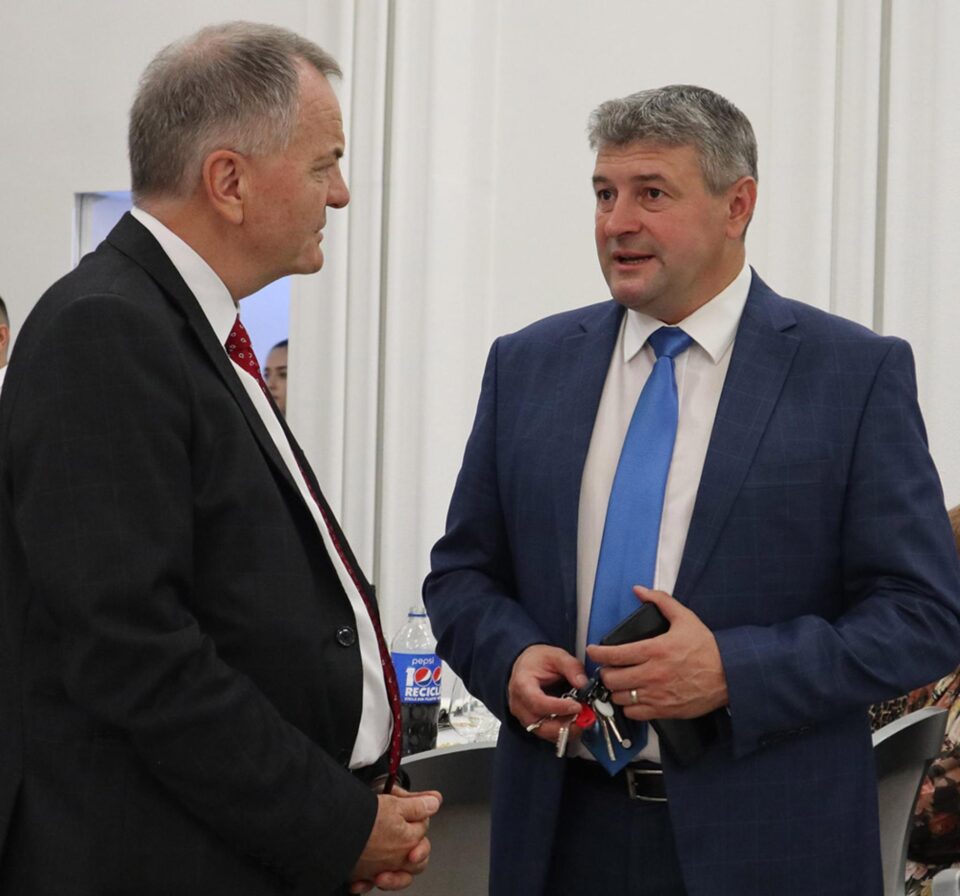 Cătălin Coman și președintele Rotary Geneva
