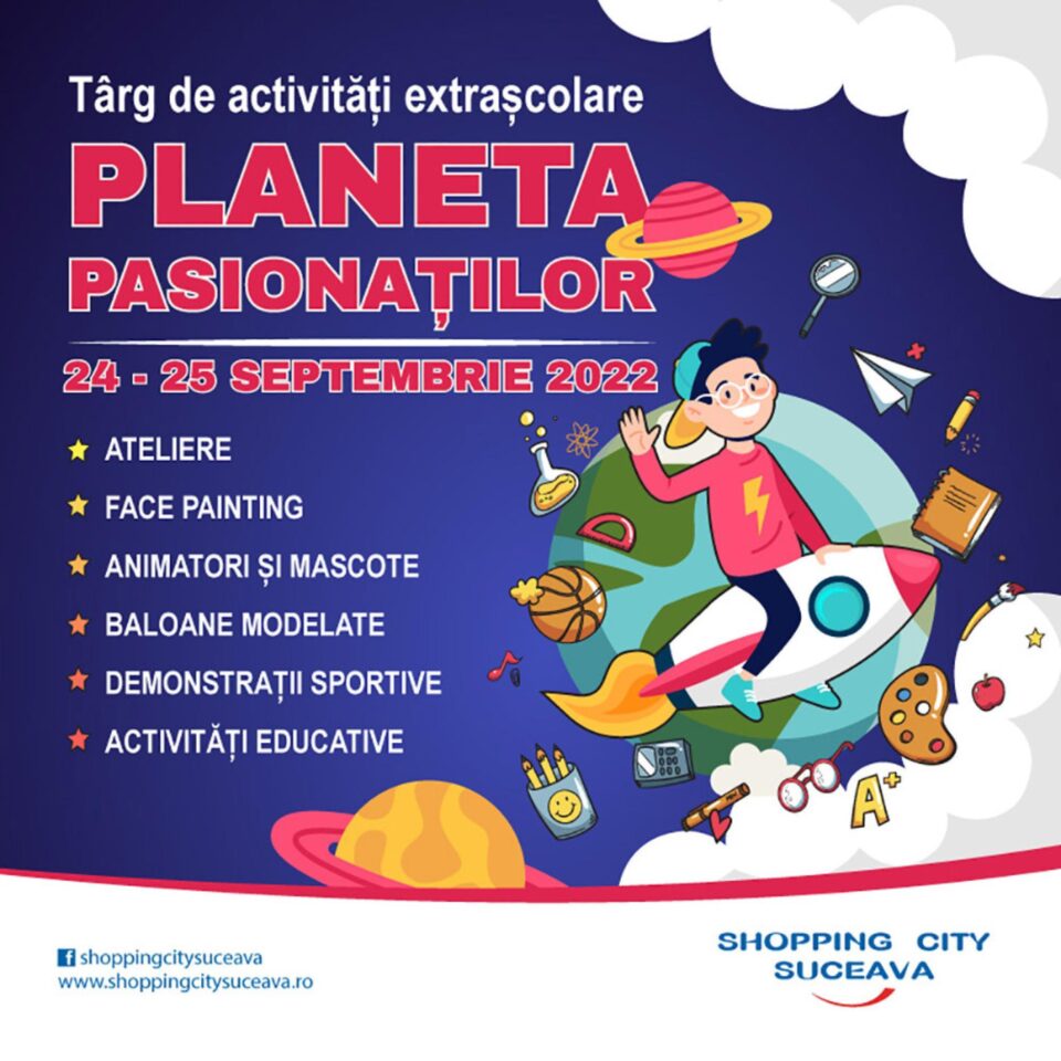 Târg de activități extrașcolare, la Shopping City Suceava