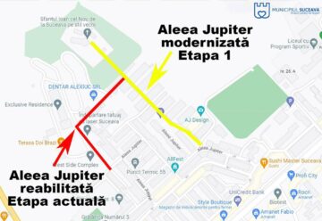 Lucrările de asfaltare continuă în cartierul George Enescu, pe Aleea Jupiter