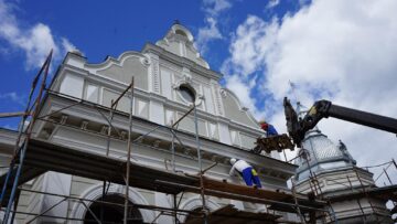 Frontispiciu lateral al cazinoului, reabilitat în timpul lucrărilor