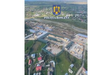 Imagini din elicopter cu depozite de lemn vizate de ancheta