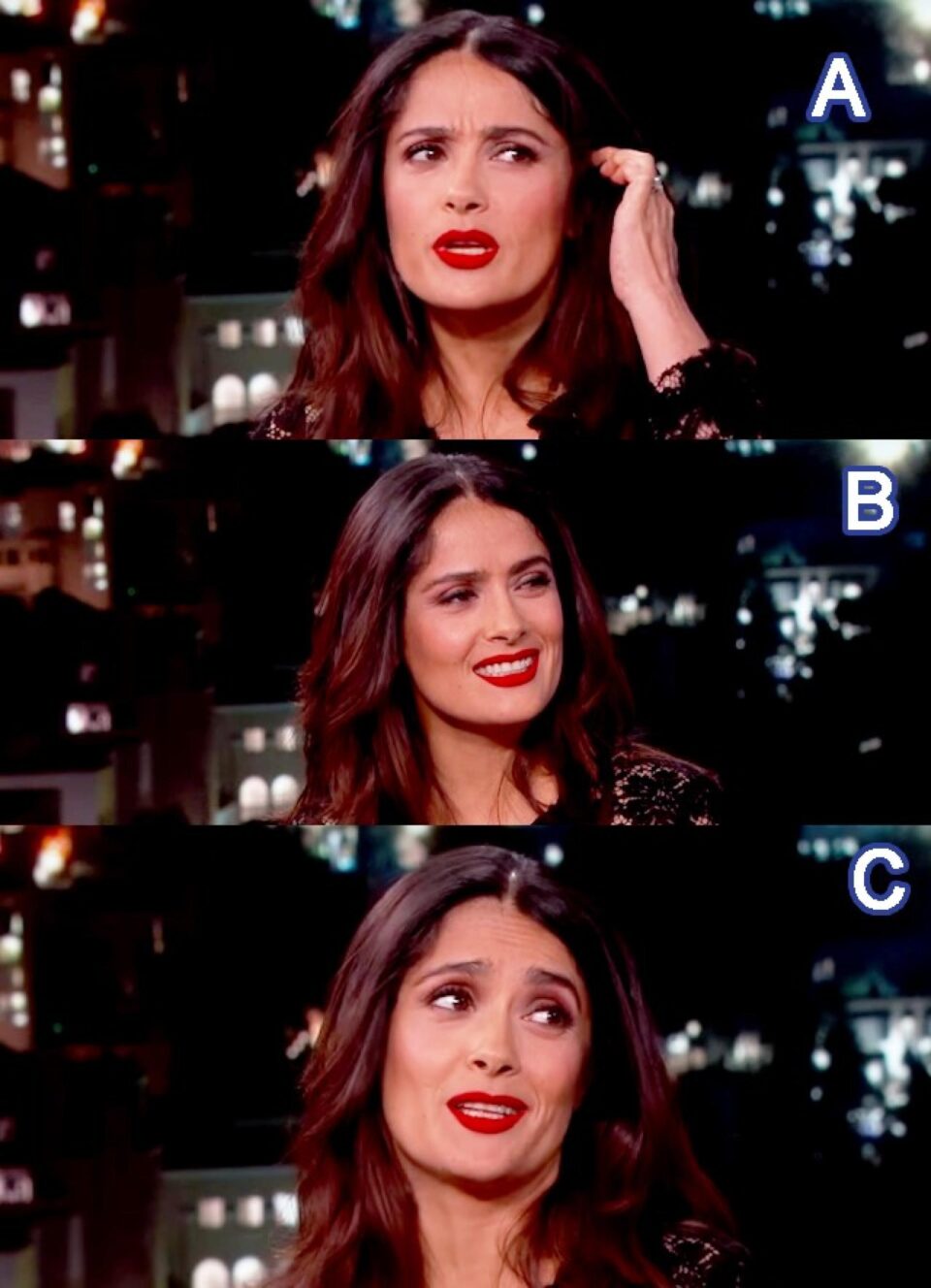 Limbajul nonverbal la Salma Hayek