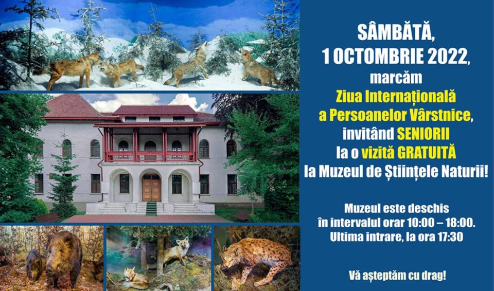 Seniorii pot să viziteze sâmbătă, gratuit, Muzeul de Istorie și Muzeul de Științele Naturii Suceava
