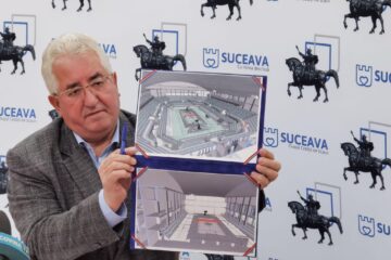 Primele planșe cu proiectul Sălii Polivalente Suceava au fost prezentate de primarul Ion Lungu