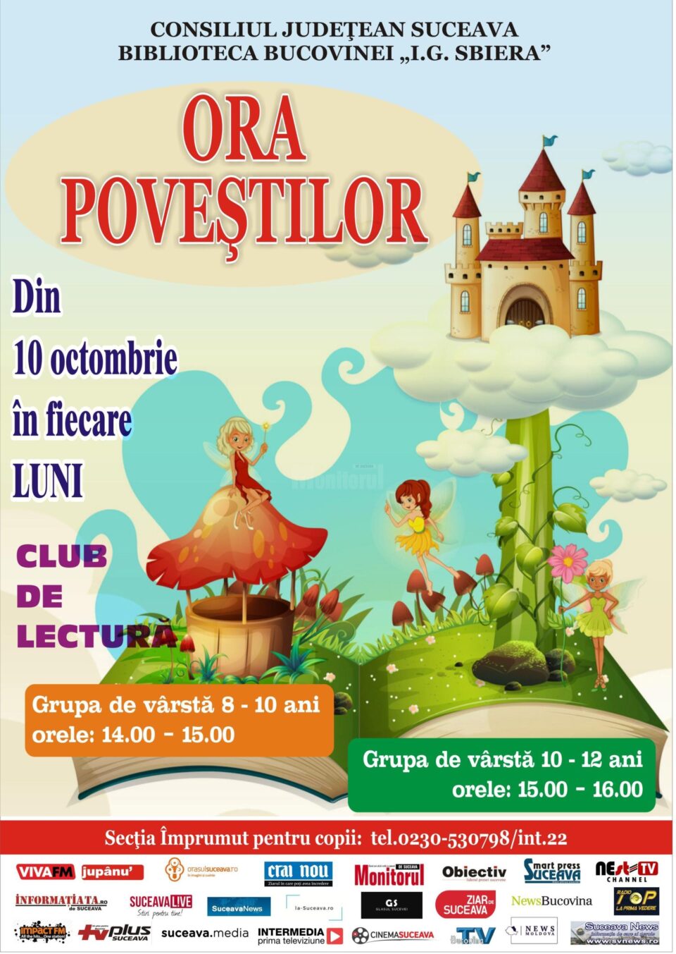 Programul „Ora Poveștilor”, în fiecare luni, la Biblioteca Bucovinei