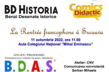 Atelierul de lucru „Banda desenată aplicată la școală”, la Alianța Franceză din Suceava