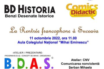 Atelierul de lucru „Banda desenată aplicată la școală”, la Alianța Franceză din Suceava