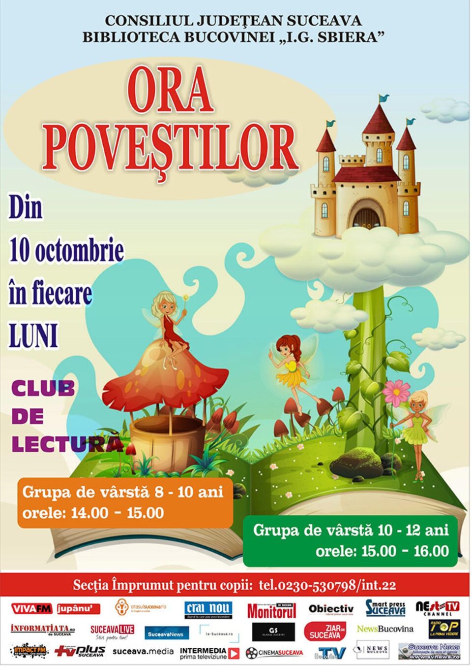 Programul „Ora Poveștilor”, în fiecare luni, la Biblioteca Bucovinei