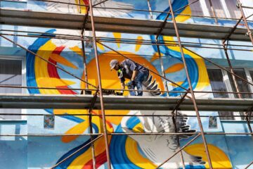 “Păsările voinței și ale libertății” - cea mai mare lucrare de artă murală din Suceava - Mesaj pentru Ucraina