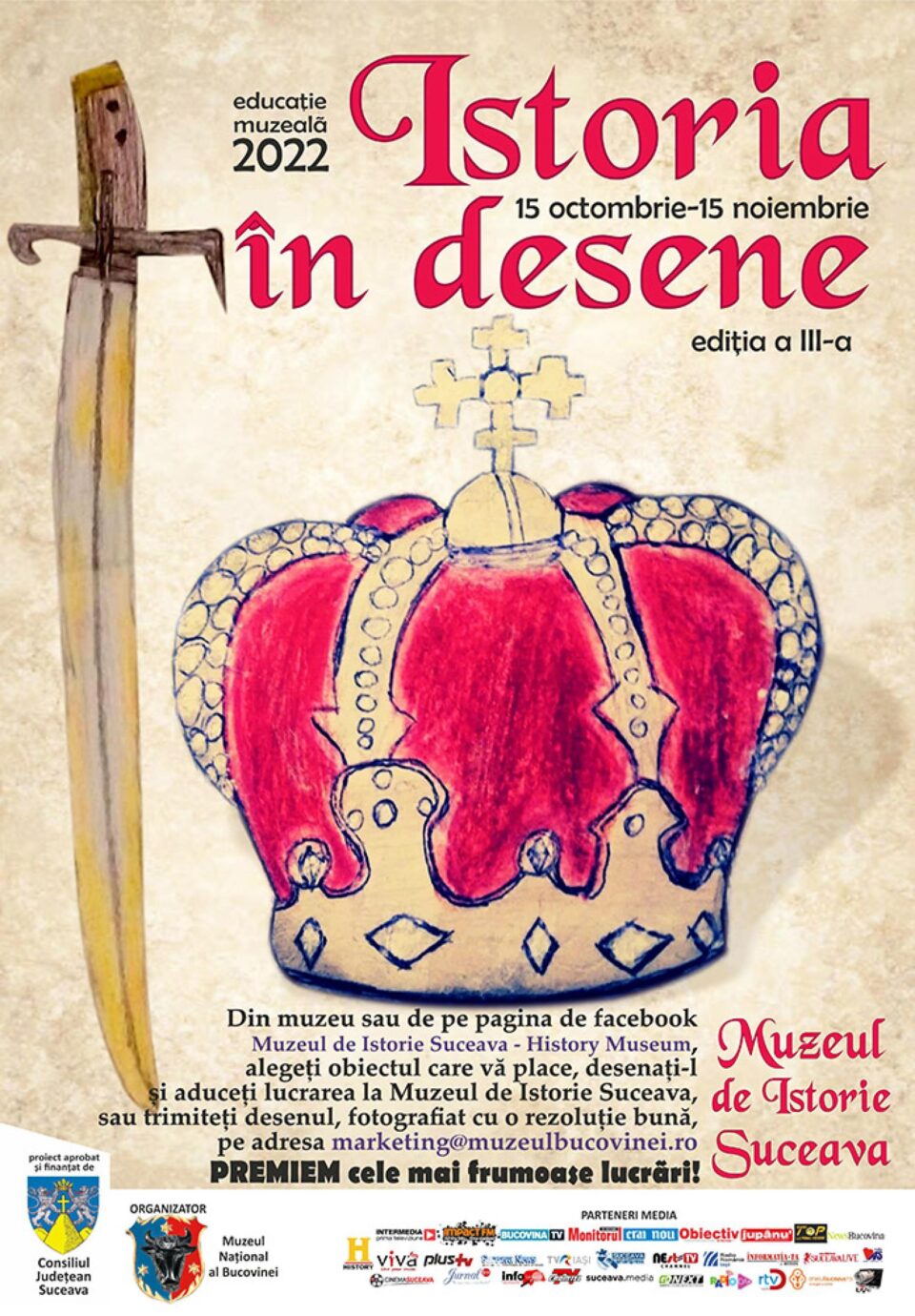 „Istoria în desene”, atelier de creativitate pentru copii, organizat de Muzeul de Istorie „Istoria în desene”, atelier de creativitate pentru copii, organizat de Muzeul de Istorie
