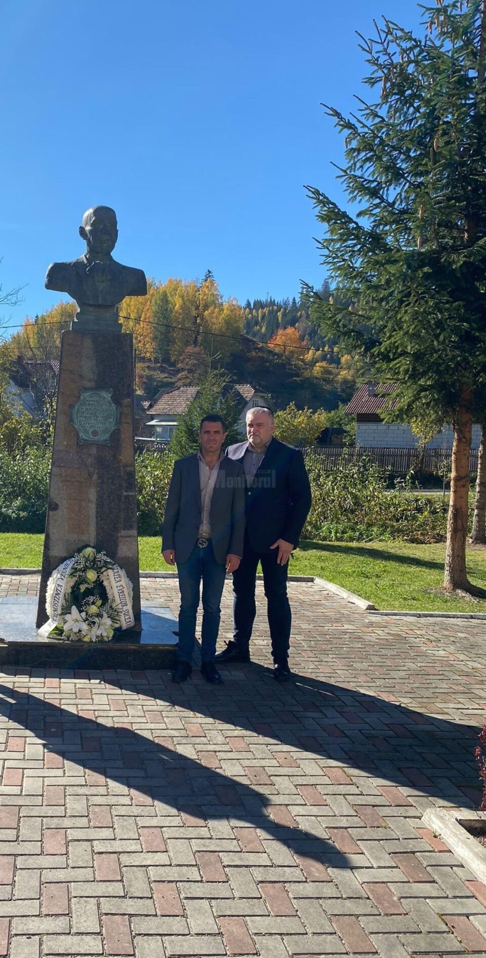 Depunere coroane la monumentul lui Traian Popovici
