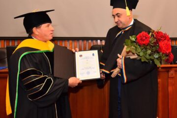 Ceremonia de acordare a titlului universitar Doctor Honoris Causa Rectorului USV, Valentin Popa
