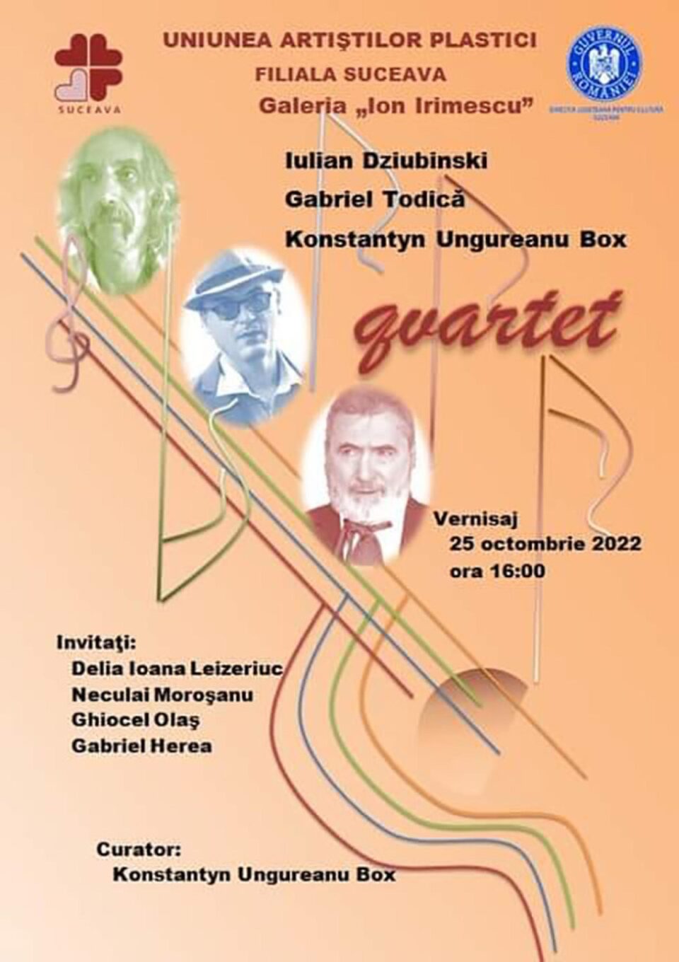Vernisajul expoziției „Qvartet”, la Galeria de Artă „Ion Irimescu” din Suceava