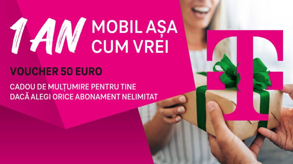 Telekom Mobile oferă un voucher de 50 de euro clienților care aleg orice abonament NELIMITAT, de la 7 euro/lună Telekom Mobile oferă un voucher de 50 de euro clienților care aleg orice abonament NELIMITAT, de la 7 euro/lună