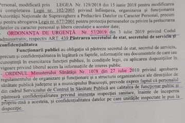 Prevederi invocate pentru secretul de serviciu