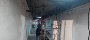 Au început lucrările de reparații în secția afectată de incendiu